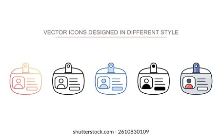 Entry Pass icon design with white background stock illustration