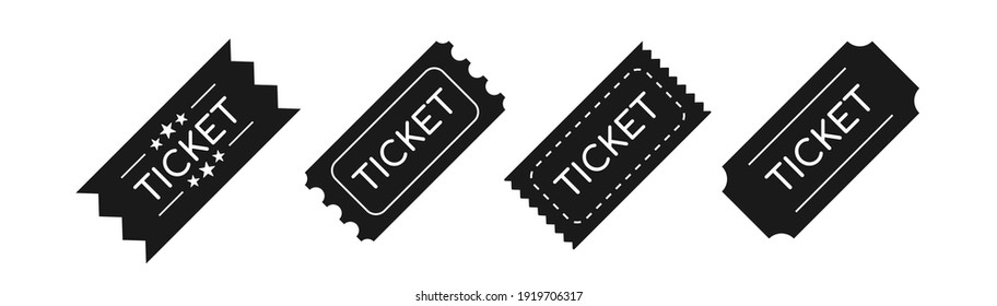 Entry ticket icon. Admit one. Vector