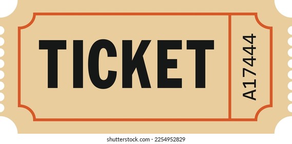 Entry ticket Template Classic Simple