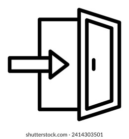 Entry Vector Line Icon Design