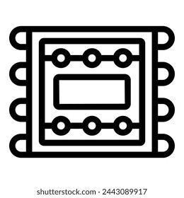 Entryway rug icon outline vector. Shoes wiping mat. Entrance home doormat