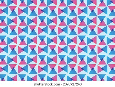 Patrón abstracto de triángulo azul y rojo entrelazado. Patrón abstracto para tela, cubierta, fondo.