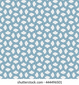 Entwined modern pattern, based on traditional oriental arabic patterns. Seamless vector background. Easy to recolor. Arabesque geometric pattern. Traditional Islam pattern.