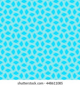 Entwined modern pattern, based on traditional oriental arabic patterns. Seamless vector background. Easy to recolor. Arabesque geometric pattern. Traditional Islam pattern.