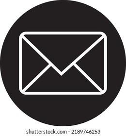 Envelop Black Illustration Vector Icon