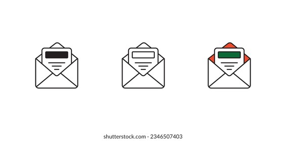 Envelop icon design with white background stock illustration