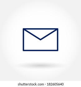 Envelop or mail icon. Communication concept illustration. Modern line icon design. Modern line icon design. Modern icons for mobile interface. Vector illustration. 