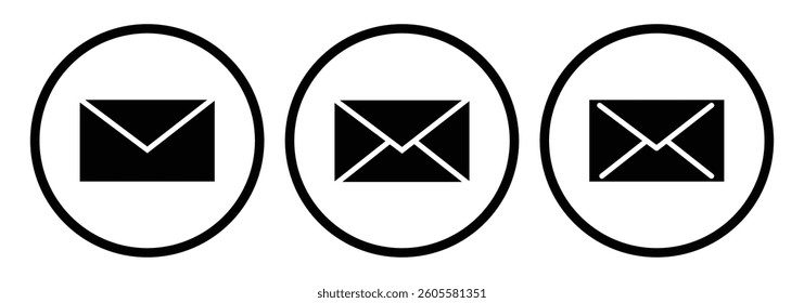 envelop mail icon.  newsletter web buttons. close email letter outline vector symbol. flat thin e-mail pictogram .send mail message line sign. Communication, Messaging, Social . close envelop email.