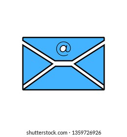 Envelop sign icon - vector