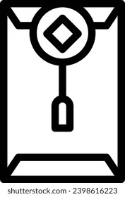 Envelop single vector line icon