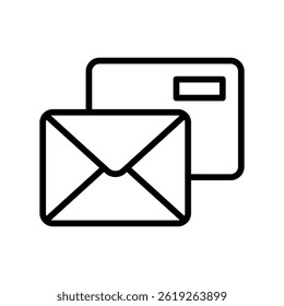 Envelop Vector outline icon. Eps10 file 