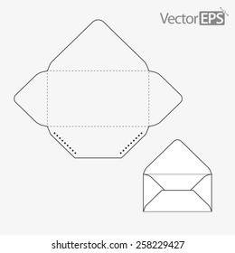 standard envelope template vector