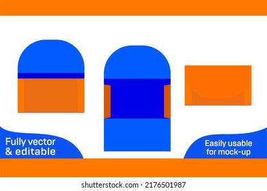 Envelope 3X5 inch die cut template and 3D vector file