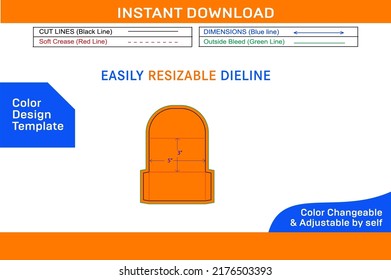 Envelope 3X5 inch die cut template and 3D vector file