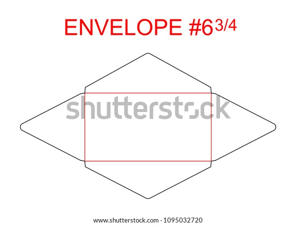 6 3/4 Envelope Template from image.shutterstock.com