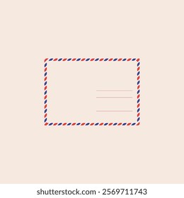 Envelope Air Mail Par Avion Letterhead Envelope icon flat vector design.