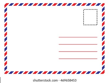 Envelope Air Mail Par Avion Letterhead Envelope Icon in trendy flat style