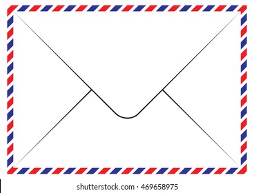 Envelope Air Mail Par Avion Letterhead Envelope Icon in trendy flat style