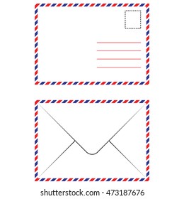 Envelope Air Mail Par Avion Letterhead Envelope Icon in trendy flat style