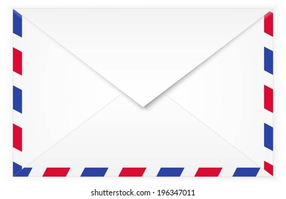 Envelope air mail. Vector Illustration