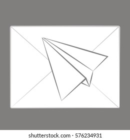 
envelope and airplane vector