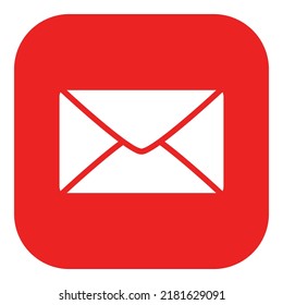 Icono de sobre y aplicación en blanco