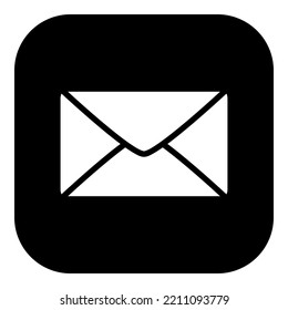 Icono de sobre y aplicación en blanco