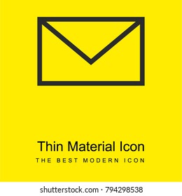Envelope back view outline bright yellow material minimal icon or logo design