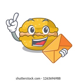 With envelope banana macarons cake shape a cartoon
