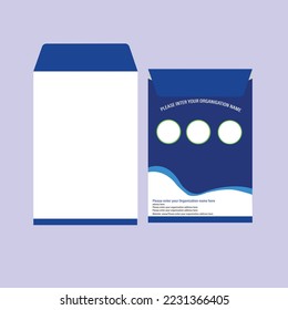 Envelope (Big size) Design with organization name and logo