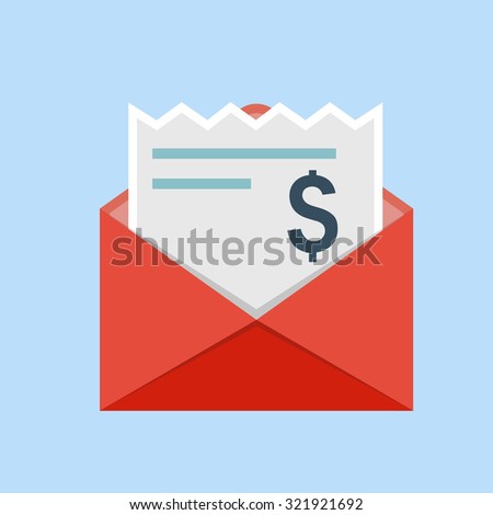 Envelope with bills icon