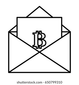 envelope with bitcoin symbol