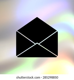 envelope black vector icon