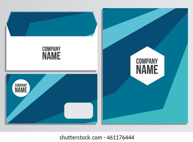 Envelope with Blank Cover. Corporate identity template. Business stationery mock-up with logo. Branding design