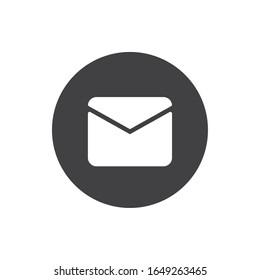 Envelope block flat style icon design, Social media multimedia communication digital marketing internet web and connect theme Vector illustration