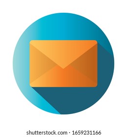 Envelope block gradient style icon design, Message email mail letter marketing communication card and document theme Vector illustration