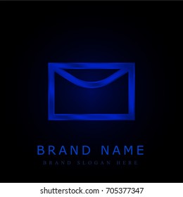 Envelope blue chromium metallic logo