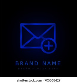 Envelope blue chromium metallic logo