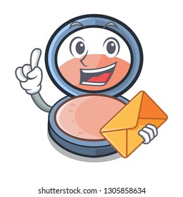 With envelope blush on in the shape character