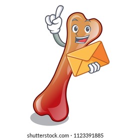With envelope bone jelly candy character cartoon
