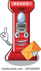 With envelope boxing game machine on the cartoon