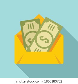 Icono de soborno de dinero de soborno. Ilustración plana del icono del vector del soborno del dinero para el diseño web