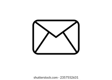Icono de burbuja de sobres. Icono relacionado con la comunicación. Adecuado para el diseño de sitios web, aplicación, interfaces de usuario. Estilo de icono de línea. Diseño de vector simple editable