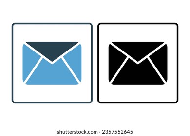 Envelope Bubble Icon. Icon related to Communication. Suitable for web site design, app, user interfaces. Solid icon style. Simple vector design editable