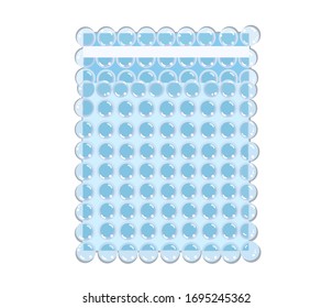 envelope bubble wrap vector. Shockproof plastic used to pack for delivery.