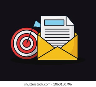 envelope and business icons
