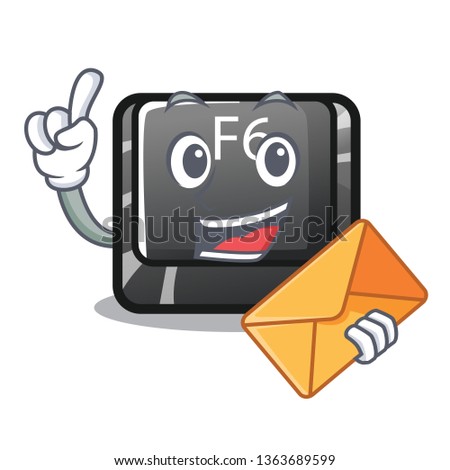 With envelope button f6 isolated in the mascot