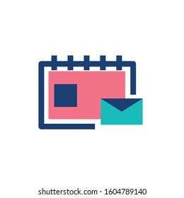 Envelope and calendar design, Message email mail letter marketing communication card and document theme Vector illustration