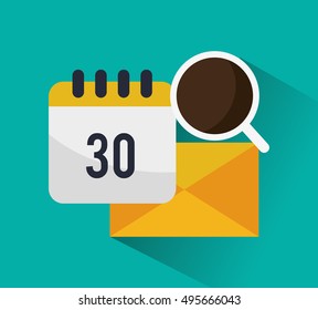Envelope calendar and mug design