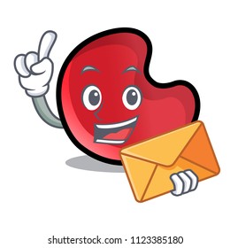 With envelope candy moon character cartoon